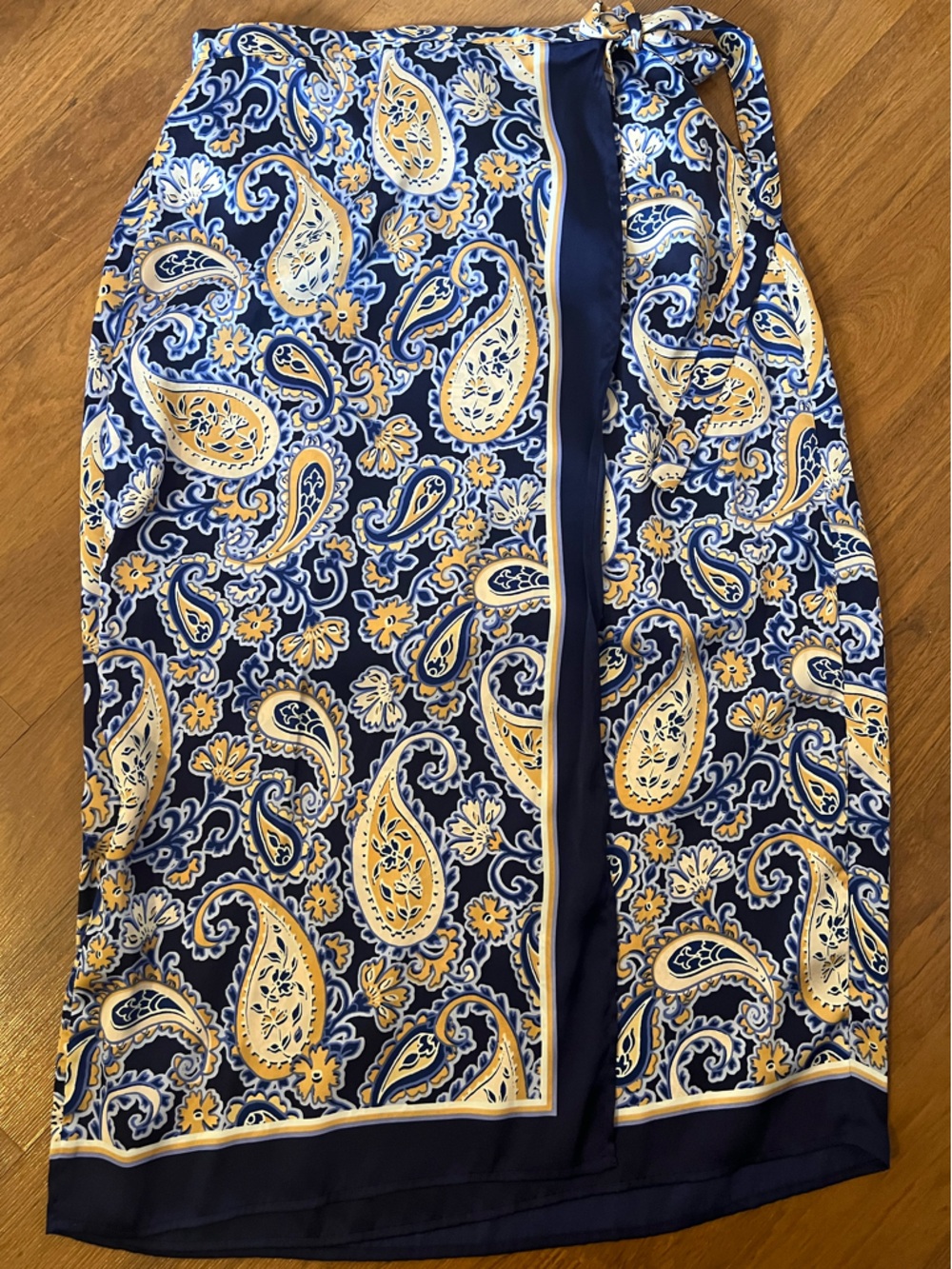 DR2 Navy and Yellow Paisley Dress Skirt